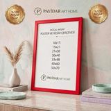 Payidar Home Doğal Ahşap Çerçeve - Çok Amaçlı Resim, Poster ve Sertifika Çerçevesi - Kırmızı - 30x40