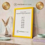 Payidar Home Doğal Ahşap Çerçeve - Çok Amaçlı Resim, Poster ve Sertifika Çerçevesi - Sarı - 30x40