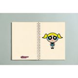 Paytak Moda A5 Powerpuff Girls Bubbles Çizgisiz 96 Yaprak Spiralli Defter