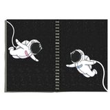 Paytak Moda PYTKDT0181 A5 Astronot Tasarımlı 96 Yaprak Çizgisiz Spiralli Defter