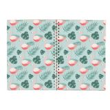 Paytak Moda PYTKDT0206 A5 Flamingo Yaprak Tasarım 96 Yaprak Çizgisiz Spiralli Defter