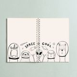 Paytak Moda PYTKDT0264 Moda A5 Space Cool Uzaylı Tasarım Çizgisiz Spiralli Defter