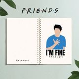 Paytak Moda Pytkdt0281 Friends Dizi I'm Fine Defter Tasarım Spiralli A5 96 Yaprak Çizgisiz Defter