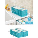 Pazar Kapısı 2 Adet Baby Bebek Odası Akordiyon Çekmece Düzenleyici Mavi S Boy - Small
