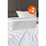 Pazar Kapısı 2 Adet Gri Çizgili Hurç Baza Altı Hurç 30x50x20 Cm