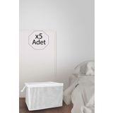 Pazar Kapısı 5 Adet Mini Boy Tela Kumaş Kıyafet Hurcu 45X40X30 cm
