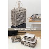 Pazar Kapısı BOHE Ayakkabı Düzenleyici ve 3'lü Bavul Organizer Set