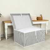 Pazar Kapısı Çok Amaçlı Düzenleyici Kapaklı Sandık Tipi Kutu Hurç Organizer (60 x 40 x 30, Gri)