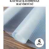 Pazar Kapısı Eva Raflık Kaymaz Dolap İçi Çekmece Raf Örtüsü Kaydırmaz 45 cm x 5 m - 5 metre - Şeffaf
