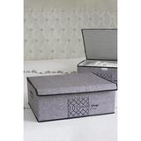 Pazar Kapısı Keçe Çok Amaçlı Kapaklı Düzenleyici Kutu 50 x 40 x 19 Cm (Baza, Gri)