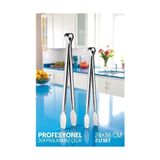 Pazarcan 2 Boy Mutfak Maşası - Mangal Barbekü Maşası - Izgara Maşası Tava Maşası Çelik 36 cm 721809