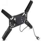 Pazarcan 2 Fanlı Soğutucu Portatif Katlanabilir Laptop Soğutucu Fan Usbli Stand Bilgisayar Fanı - Siyah