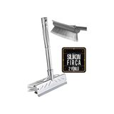 Pazarcan Fırçalı Silikon Uçlu Cam Sil Çekçek 2 Yönlü Temizlik Fırçası – 35X22 cm | Süpürme Sıyırma Fon - 35 x 22 cm