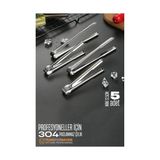 Pazarcan Mini 12.5 cm Buz Maşası - Limon Maşası Kokteyl Servis Maşası 5 Li Paket 304 Paslanmaz Çelik 7