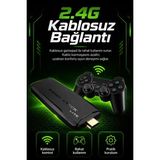 Pazarcan Tv Uyumlu Kablosuz Oyun Konsolu Çift Gamepadli Klasik Arcade Oyun Seti