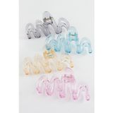 Pazarcan Zikzak Şeffaf Renkli Mandal Toka 13 Cm