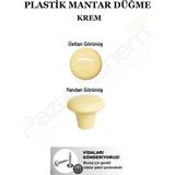 Pazarhanem Mantar Model Plastik Mobilya Kulbu Çekmece ve Dolap Düğmesi (Vida Hediyeli) - Krem