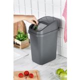 Pazarika 10 Lt Çöp Kovası Siyah, Mutfak, Banyo, Tuvalet Çöp Kutusu