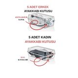 Pazarika 10'lu Ayakkabı Saklama Kutusu – 5 Erkek 5 Kadın Kapasiteli