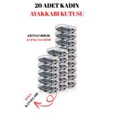 Pazarika 20 li Kadın Ayakkabı Saklama Kutusu – Şeffaf ve Düzenleyici Set