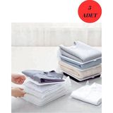 Pazarika 5 Adet Plastik T-Shirt Düzenleyici, Gömlek,elbise,dolap Organizer - Beyaz