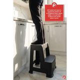 Pazarika Büyük Boy 2 Katlı Kaymaz Tabanlı Çocuk Basamağı - Çok Amaçlı Mutfak Banyo Taburesi - Boy Yükseltici
