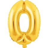 Pazariz 0 (Gold) Rakam Folyo Balon - 90 cm - Altın Folyo Rakam Balon