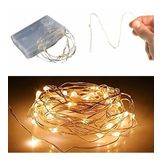 Pazariz 10 Metre Peri Led İnce Tel Pilli Dekoratif Led Işık