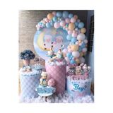 Pazariz 100 Adet Cinsiyet Belirleme Balon Zinciri Mavi Pembe Somon Renk