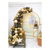 Pazariz 105 Adet Karamel Kahve Çikolata Kahve Somon Krom Gold Balon Balon Zincir