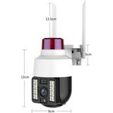 Pazariz 1080P Speed Dome Wifi Kablosuz Dış Mekan Camera Çakarlı Güvenlik Kamerası Hareket Sensörlü - Beyaz