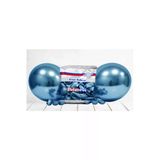 Pazariz 12 Inç Standart Boy Krom Balon 10 Adet Mavi