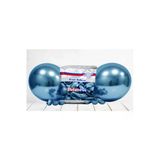 Pazariz 12" Krom Balon Mavi 10 Adet
