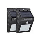 Pazariz 2 Adet Solar Güneş Enerjili 20 Led 1W Ledli Bahçe Aydınlatma Solar Dış Mekan Lambası Hareket