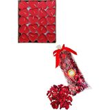 Pazariz 20 Kalpli Tealight Mum + 300 Kuru Gül Yaprağı Romantik Süs - 20 Adet