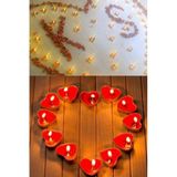 Pazariz 20 Kalpli Tealight Mum + 300 Kuru Gül Yaprağı Romantik Süs