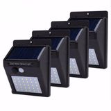 Pazariz 20 Led Fotoselli Solar Led Duvar Lamba Işık Sensörlü Güneş Enerji 4 Adet