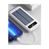Pazariz 20000 Mah Powerbank Göstergeli Powerbank Solar Powerbank Güneş Enerjili Fenerli 4 Çıkışlı
