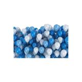 Pazariz 25 Adet Metalik Sedefli (Koyu Mavi-Beyaz) Karışık Balon Helyumla Uçan
