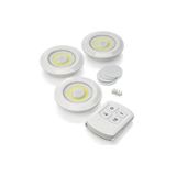 Pazariz 3 Adet Kumandalı Cob Ledli Spot Lamba Led Dolapiçi Gece Lambası