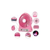 Pazariz 3 Kademeli Şarjlı Masa Üstü Usb Mini Taşınabilir Vantilatör Fan Pembe