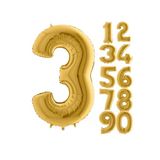 Pazariz 3 Rakam Balon Folyo Gold Altın Sarısı 16 Inç