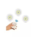 Pazariz 3'Lü Led Spot Lamba Beyaz Cob Ledli Uzaktan Kumandalı Spot Ledle