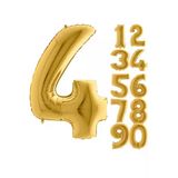 Pazariz 4 Rakam Balon Folyo Gold Altın Sarısı 16 Inç