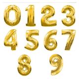 Pazariz 4 Yaş -sayı-rakam Folyo Balon Altın Gold Renk 100 Cm 40 Inç -dogum Günü -parti-kutlama