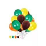Pazariz 40 Adet Safari Orman Temalı Metalik Balon ; Sarı-Turuncu-Kahverengi-Yeşil