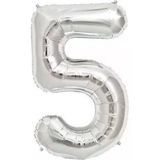 Pazariz 5 Folyo Balon Gümüş 100 Cm Helyum Balon Uçan Balon