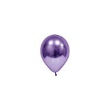 Pazariz 5 Inç Küçük Boy Krom Balon 10 Adet Violet