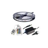Pazariz 5 Mt Rgb Şerit Led Iç Dış Mekan Slikonlu Set Adaptör Uzak