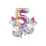 Pazariz 5 Yaş Unicorn Folyo Balon Set 5 Adet